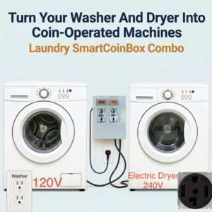 Smart Coin Box Kit – Convert Home Washer or Electric Dryer to Coin-Operated (120V / 240V)