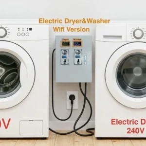 Kit de caja de monedas «Laundry Smart» – Kit para lavadora y secadora eléctricas con Wi-Fi y pantalla OLED (240 V/120 V)