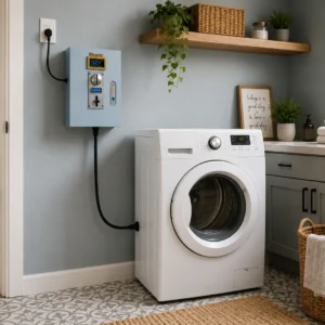 Kit de caja de monedas Laundry Smart – Kit para secadora de gas con Wi-Fi y pantalla OLED (120 V)