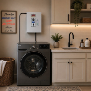 Smart Coin Box Kit – Convert Home Washer to Coin-Operated Laundry (120V)