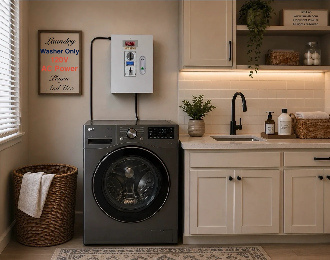 智能投币箱套件——将家用洗衣机改造成投币式洗衣机(120V)——图片 2