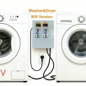 Kit de caja de monedas Laundry Smart: kit para lavadora y secadora de gas con Wi-Fi y pantalla OLED (120 V/120 V)