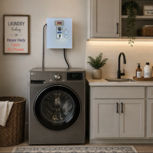 Smart Coin Box Kit – Convert Home Gas Dryer to Coin-Operated Laundry (120V)