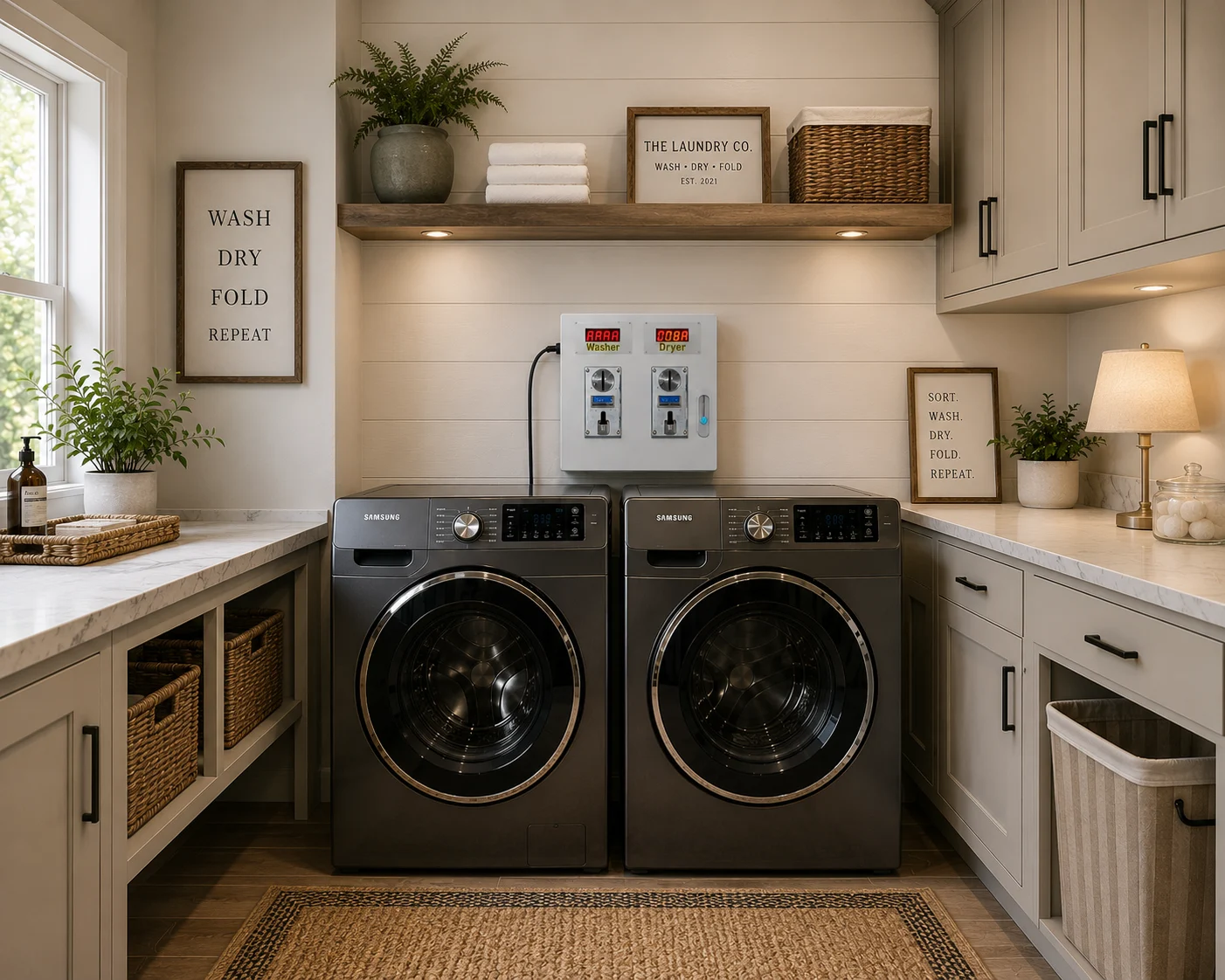 Kit de caja de monedas «Laundry Smart» – Kit para lavadora y secadora de gas con Wi-Fi y pantalla OLED (120 V/120 V) - Imagen 4