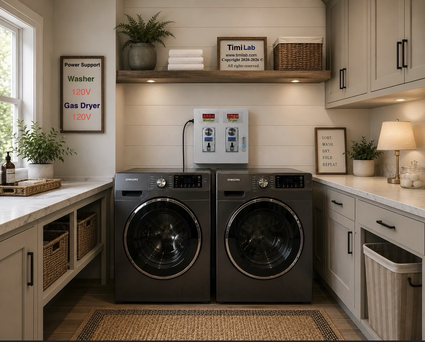 Smart Coin Box Kit – Convert Home Washer and Gas Dryer to Coin-Operated Laundry (120V) - Image 2