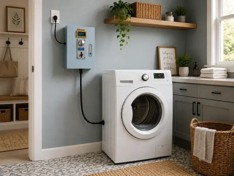 TimiLab Gas Dryer Coin-Operated Laundry Kit Wi-Fi V2 OLED 120V